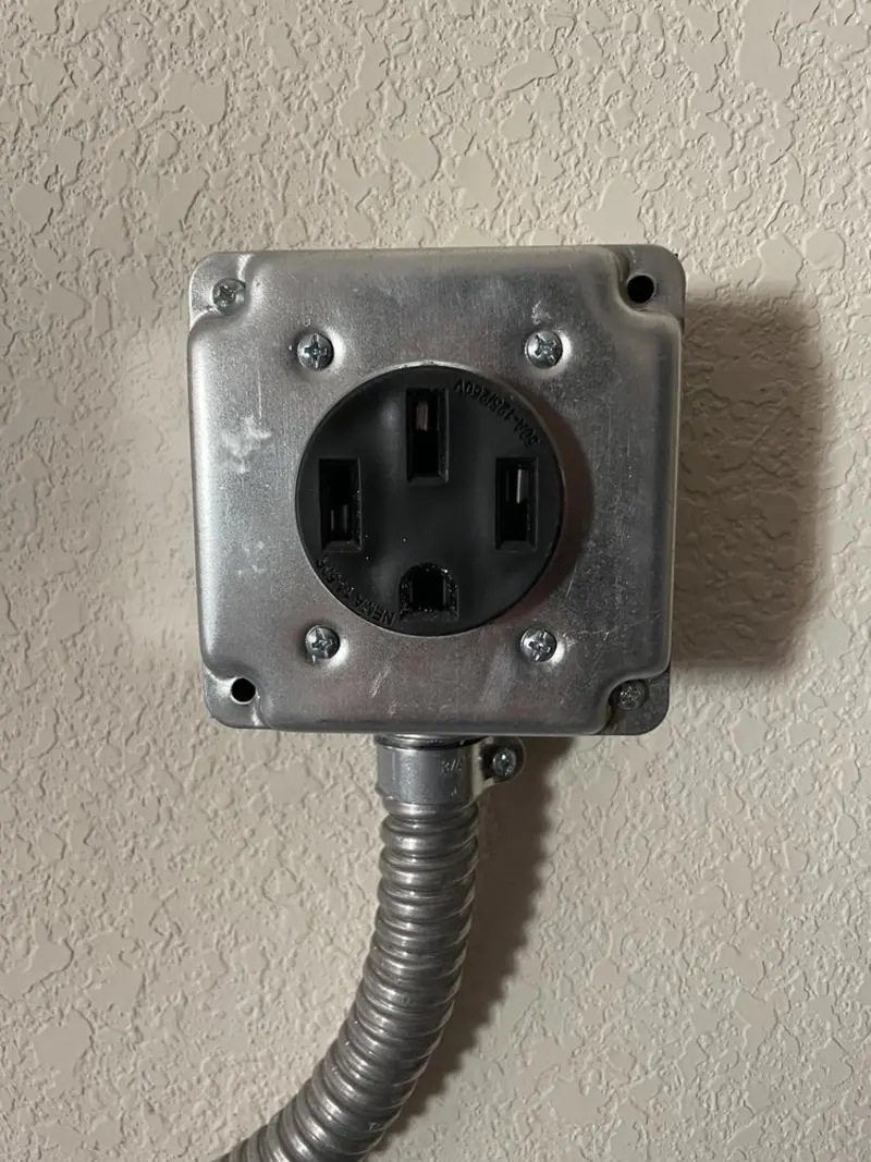 NEMA 14-50 outlet installed for Electrical Panel Upgrade in Glen Rose